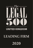 Legal 500 UK Leading Firm 2020><br>
</strong></p>
<p>